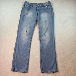 Jade Jeans Womens Size 9/10 Light Wash Distressed Straight Leg Denim Blue